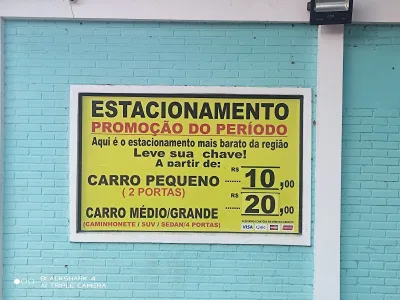Fachada do estacionamento Estacionamento Pago Jardim Botânico