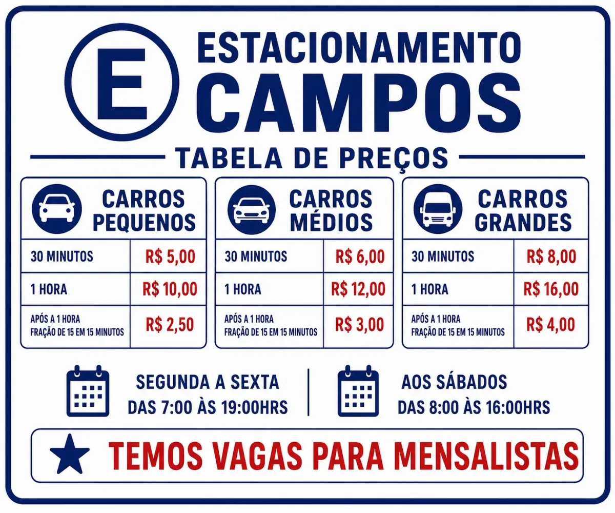 Fachada do estacionamento Estacionamento Campos 24hs Curitiba